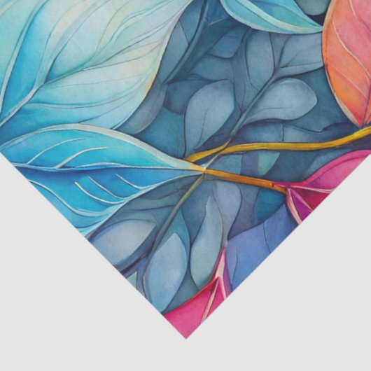 Kleurrijk Botanisch Kunstweefsel Papier (Detail)