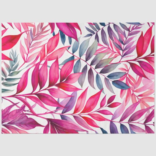 Kleurrijk Botanisch Kunstweefsel Papier (Voorkant)