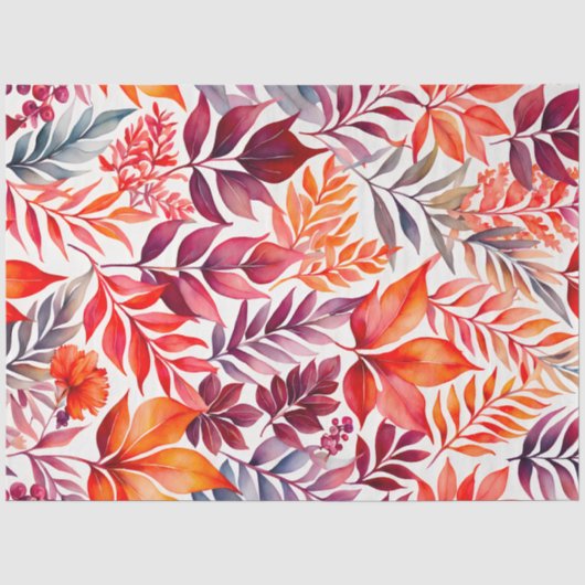 Kleurrijk Botanisch Kunstweefsel Papier (Voorkant)