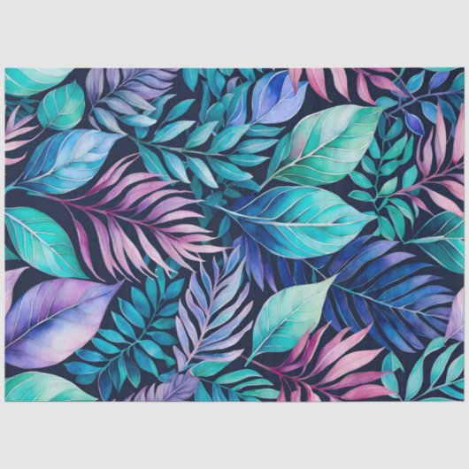 Kleurrijk Botanisch Kunstweefsel Papier (Voorkant)