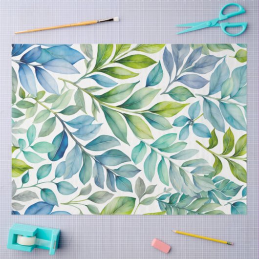 Kleurrijk Botanisch Kunstweefsel Papier (Craft)