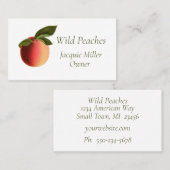 Kleurrijk Botanisch Perzik Visitekaartje (Voorkant / Achterkant)