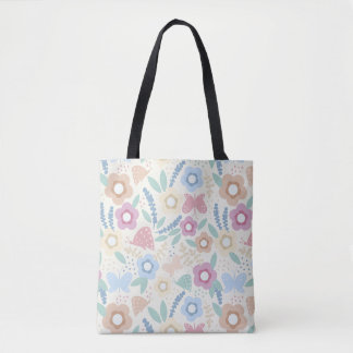 Kleurrijk botanisch tasontwerp tote bag