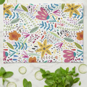 Kleurrijk Botanisch Theedoek (Gevouwen)