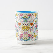 Kleurrijk Botanisch Tweekleurige Koffiemok (Center)