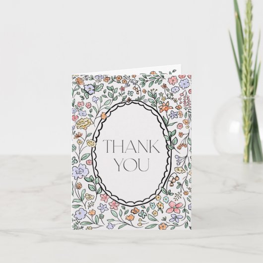 Kleurrijk Botanisch Vrijgezellenfeest Dankjewel Ka (Voorkant)