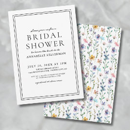 Kleurrijk Botanisch Wildflower Vrijgezellenfeest Kaart