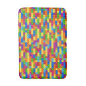 Kleurrijk bouwsteenpatroon badmat (Voorkant Verticaal)