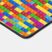 Kleurrijk bouwsteenpatroon bureaumat (Hoek)