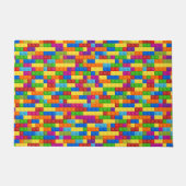 Kleurrijk bouwsteenpatroon deurmat (Voorkant)