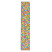 Kleurrijk bouwsteenpatroon medium tafelloper (Voorkant)