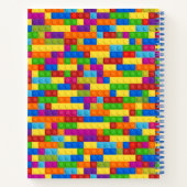 Kleurrijk bouwsteenpatroon notitieboek (Achterkant)