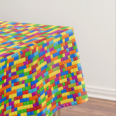 Kleurrijk bouwsteenpatroon tafelkleed (Voorbeeld)