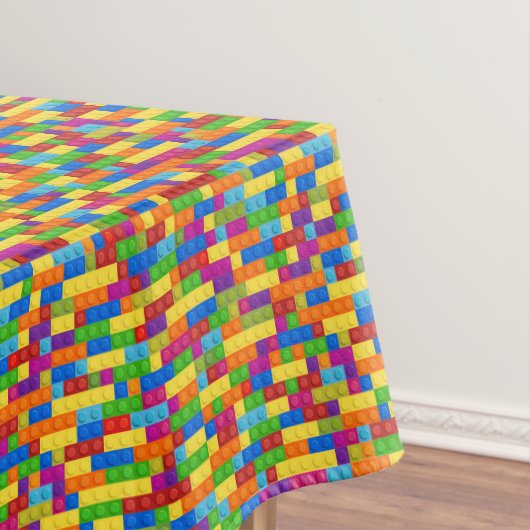 Kleurrijk bouwsteenpatroon tafelkleed (Voorbeeld)