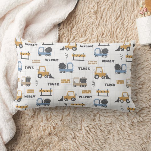Kleurrijk Bouwtrucks Patroon Kussen (Deken)