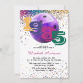 Kleurrijk Bowling 1985 40e Verjaardagsfeest Op Maa Kaart (Voorkant)