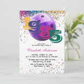 Kleurrijk Bowling 1985 40e Verjaardagsfeest Op Maa Kaart (Staand voorkant)