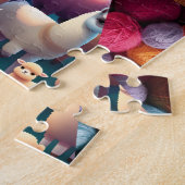 Kleurrijk Breien Schapenwol Garen Spel Legpuzzel (Zijkant)