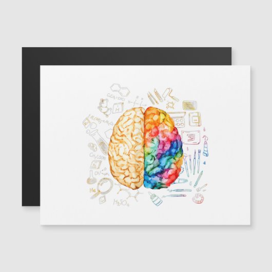 Kleurrijk brein - wetenschap en kunst - neuroweten (Voorkant / Achterkant)