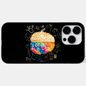 Kleurrijk brein - wetenschap en kunst - neuroweten Case-Mate iPhone case (Achterkant (horizontaal))