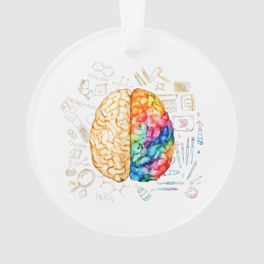 Kleurrijk brein - wetenschap en kunst - neuroweten ornament (achterkant)