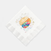 Kleurrijk brein - wetenschap en kunst - neuroweten servet (Hoek)