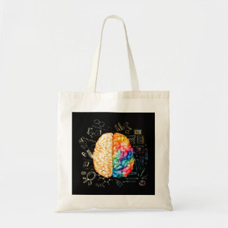 Kleurrijk brein - wetenschap en kunst - neuroweten tote bag