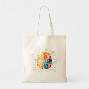 Kleurrijk brein - wetenschap en kunst - neuroweten tote bag