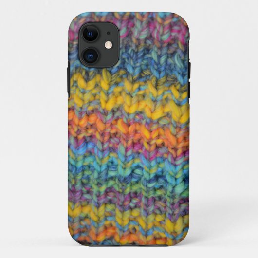 Kleurrijk breipatroondraagtas Case-Mate iPhone case (Achterkant)