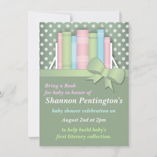 Kleurrijk Breng een boekenkast voor baby's Kaart (Voorkant)