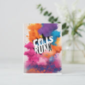 kleurrijk briefkaart (Staand voorkant)