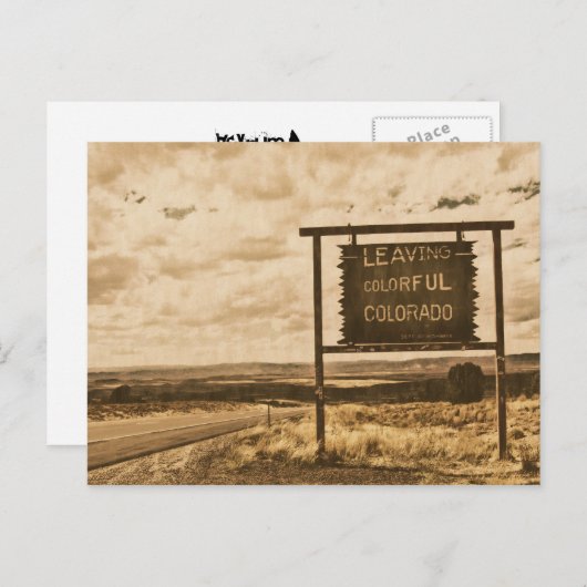 kleurrijk briefkaart (Voorkant / Achterkant)