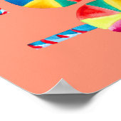 Kleurrijk briefkaart lolly poster (Hoek)