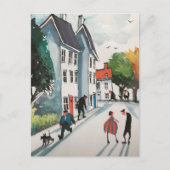 Kleurrijk briefkaart voor stadkunst #10 (Voorkant)