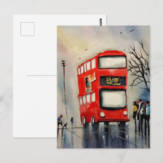 Kleurrijk briefkaart voor stadkunst #12 (Voorkant / Achterkant)