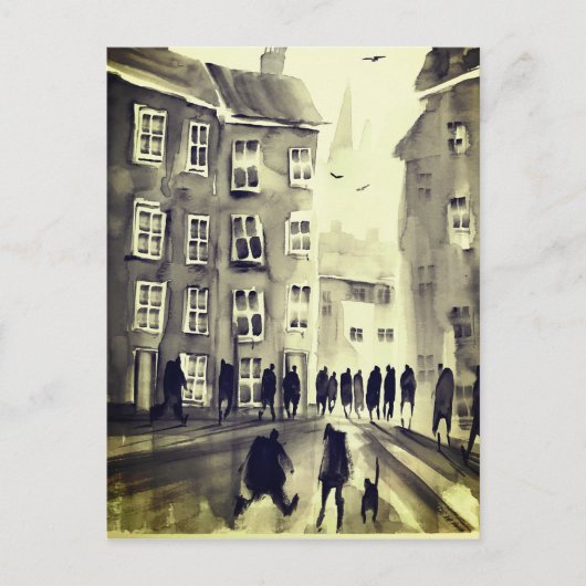 Kleurrijk briefkaart voor stadkunst #12 (Voorkant)