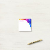 Kleurrijk Bright Floral Patroon op maat Post-it® Notes (Op bureau)