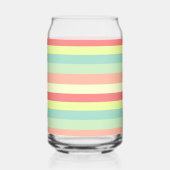 Kleurrijk Bright Stripes Modern Monogram Blikvorm Glas (Achterkant)
