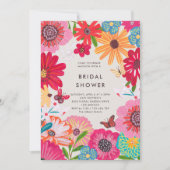 Kleurrijk Bright Wildflower Vrijgezellenfeest Kaart (Voorkant)