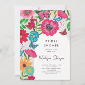 Kleurrijk Bright Wildflower Vrijgezellenfeest Kaart (Voorkant)