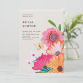 Kleurrijk Bright Wildflower Vrijgezellenfeest Kaart (Staand voorkant)