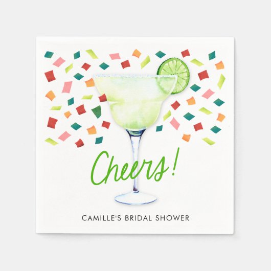 Kleurrijk Bruiloftsfeest met Fiesta-thema Jubel Servet (Voorkant)