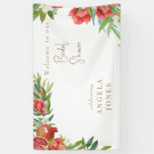 Kleurrijk Bruiloftsfeest met Granaatappelblad Spandoek (Verticaal)