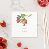 Kleurrijk bruiloftsfeest met granaatappelloof servet (Insitu)