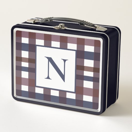 Kleurrijk Buffalo Plaid Monogram (Voorkant)