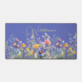 Kleurrijk Bureaumat met Wilde Bloemen (Voorkant)