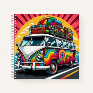 Kleurrijk busje notitieboek! notitieboek