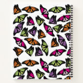 Kleurrijk buterflies decoratief patroon notitieboek (Achterkant)