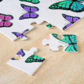 kleurrijk buterflies legpuzzel (Zijkant)