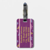 Kleurrijk Butterflies Gepersonaliseerd Adres Bagagelabel (Achterkant verticaal)